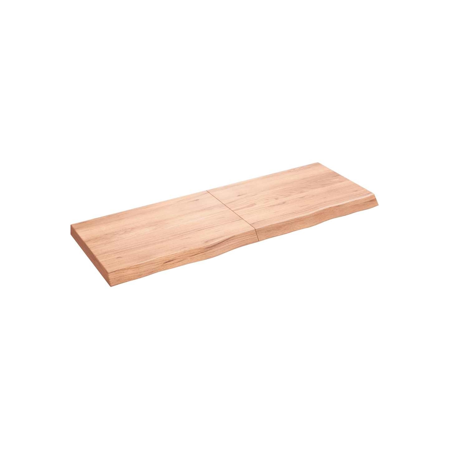 Dessus de table marron clair bois chêne massif traité