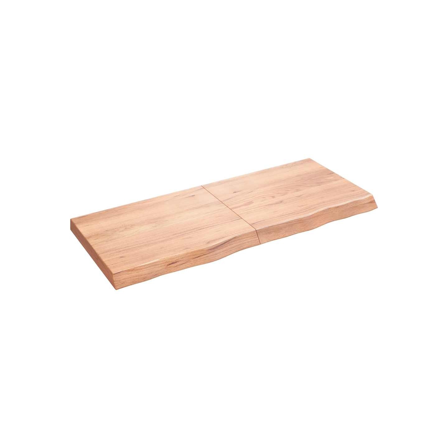 Dessus de table marron clair bois chêne massif traité
