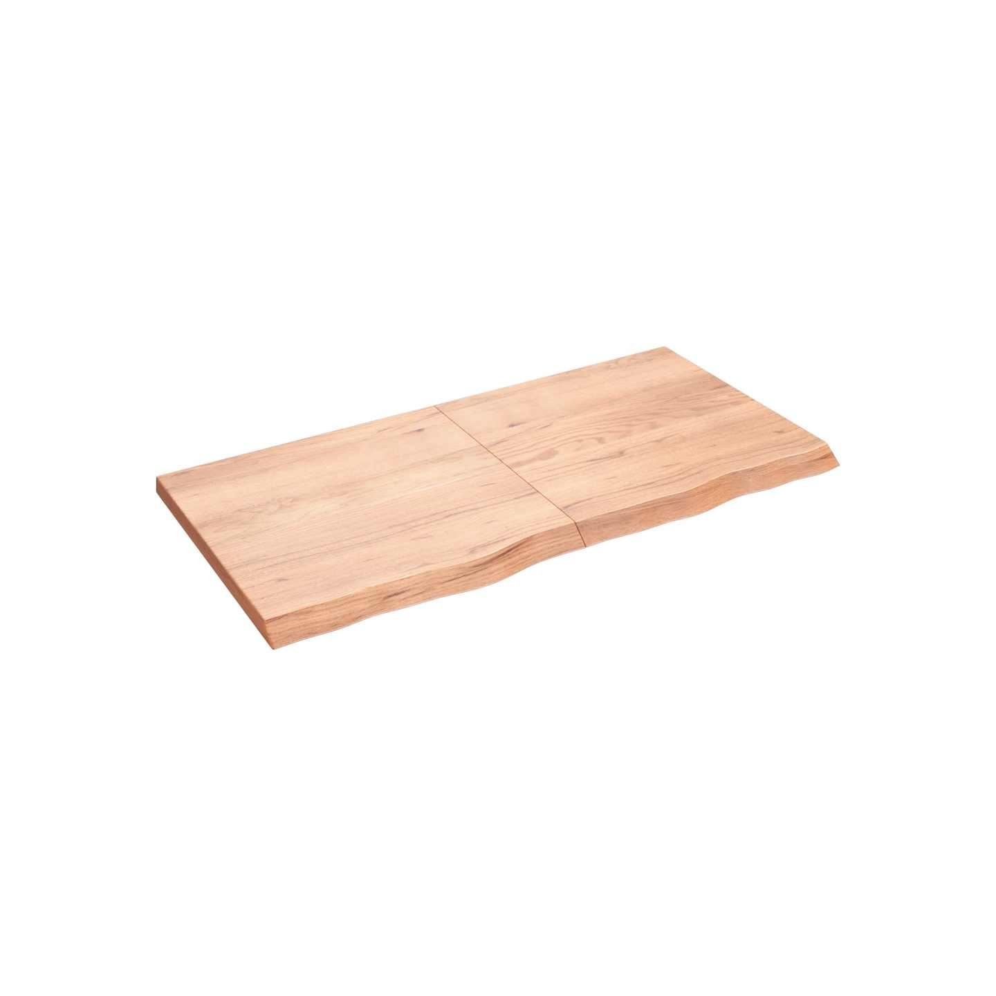 Dessus de table marron clair bois chêne massif traité