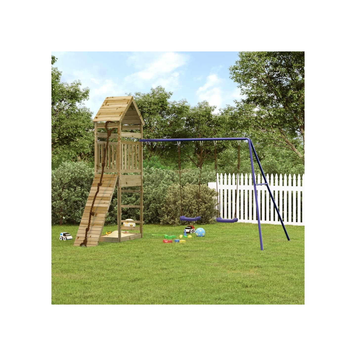 Aire de jeux d'extérieur bois de pin imprégné