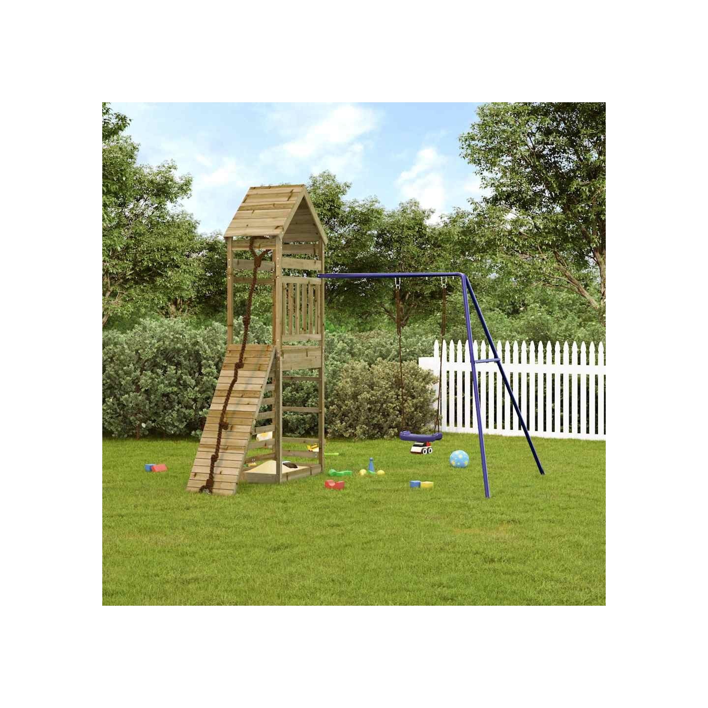 Aire de jeux d'extérieur bois de pin imprégné