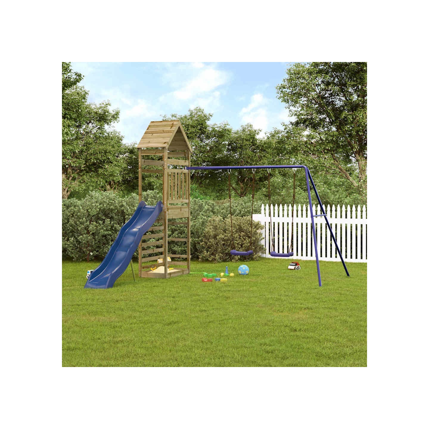 Aire de jeux d'extérieur bois de pin imprégné