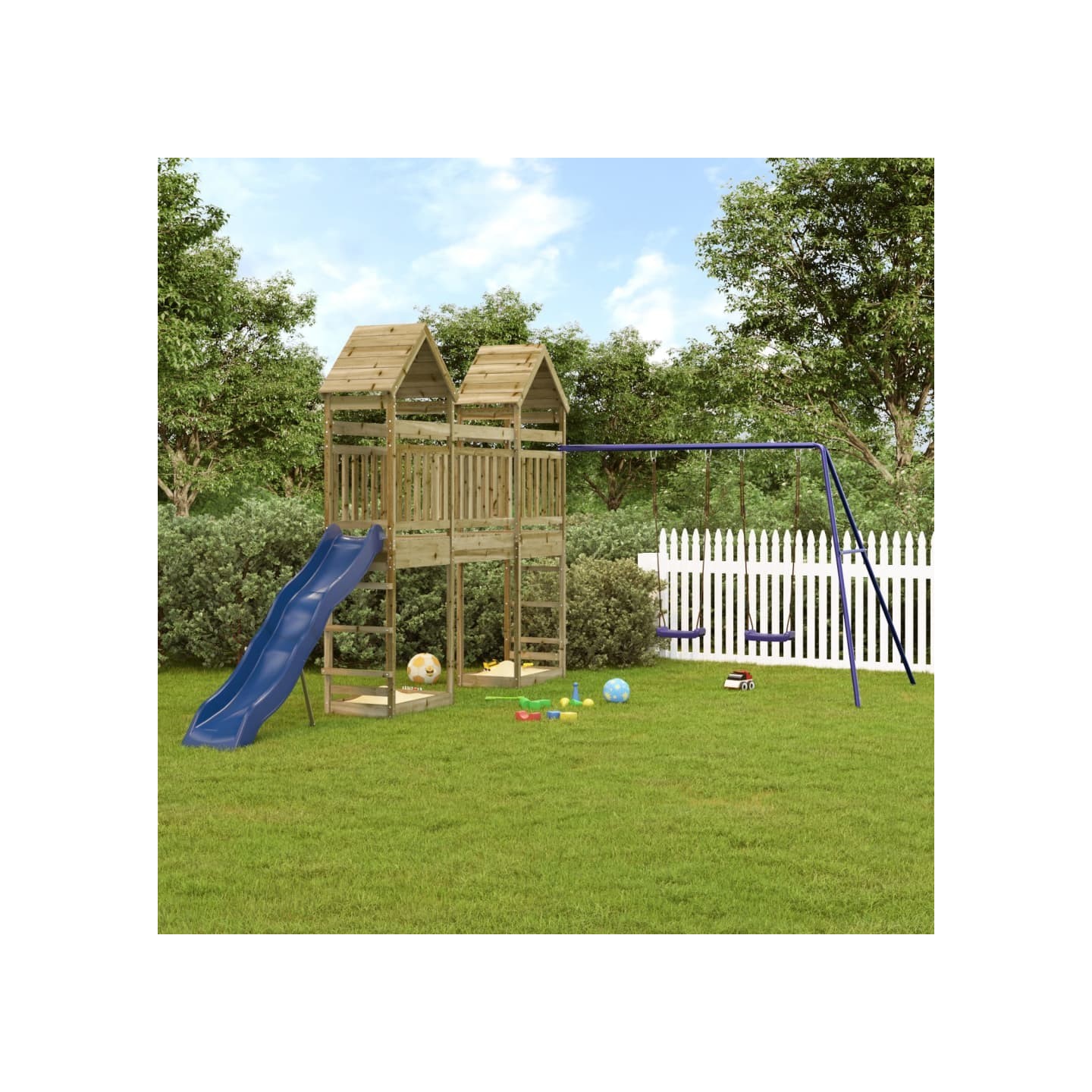 Aire de jeux d'extérieur bois de pin imprégné
