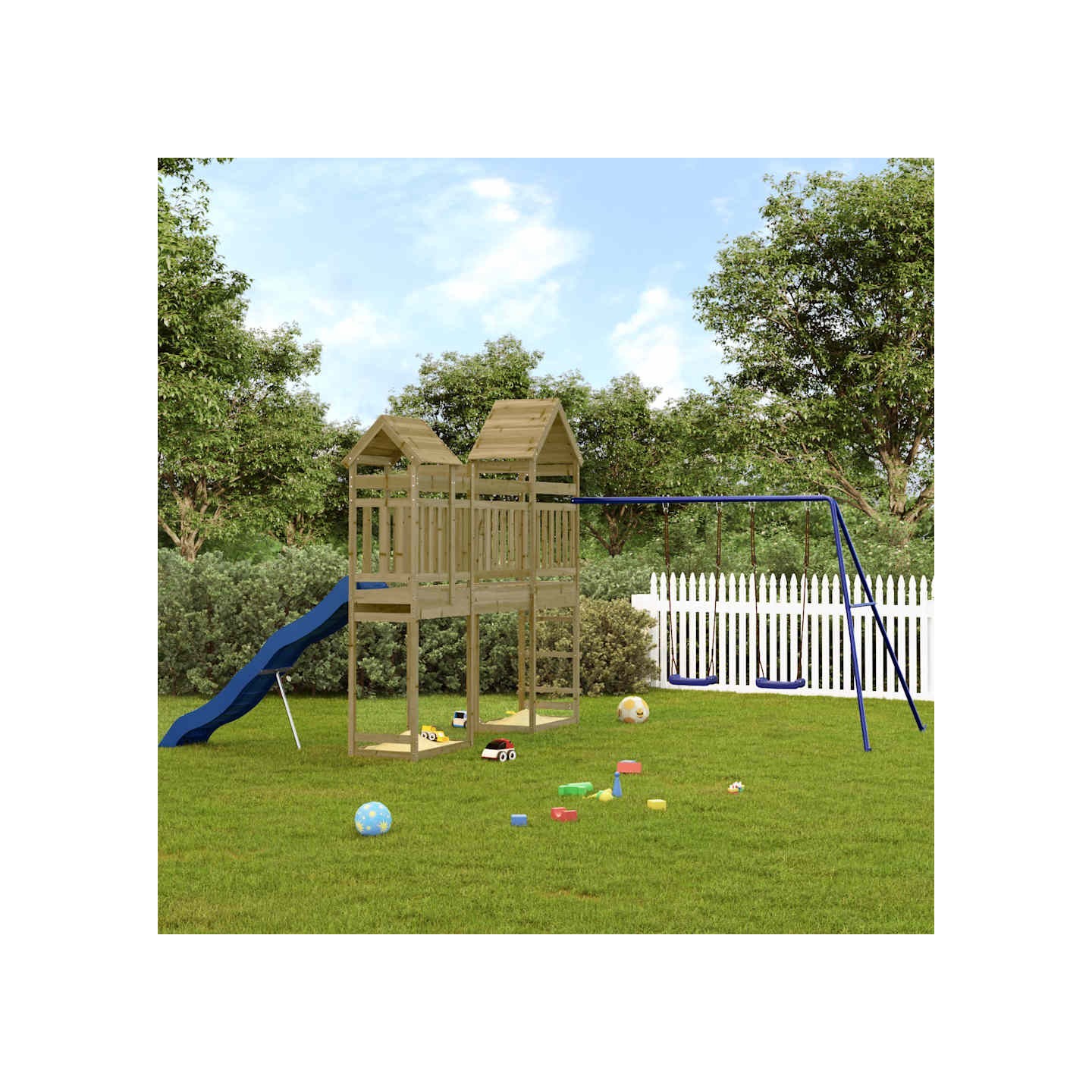 Aire de jeux d'extérieur bois de pin imprégné
