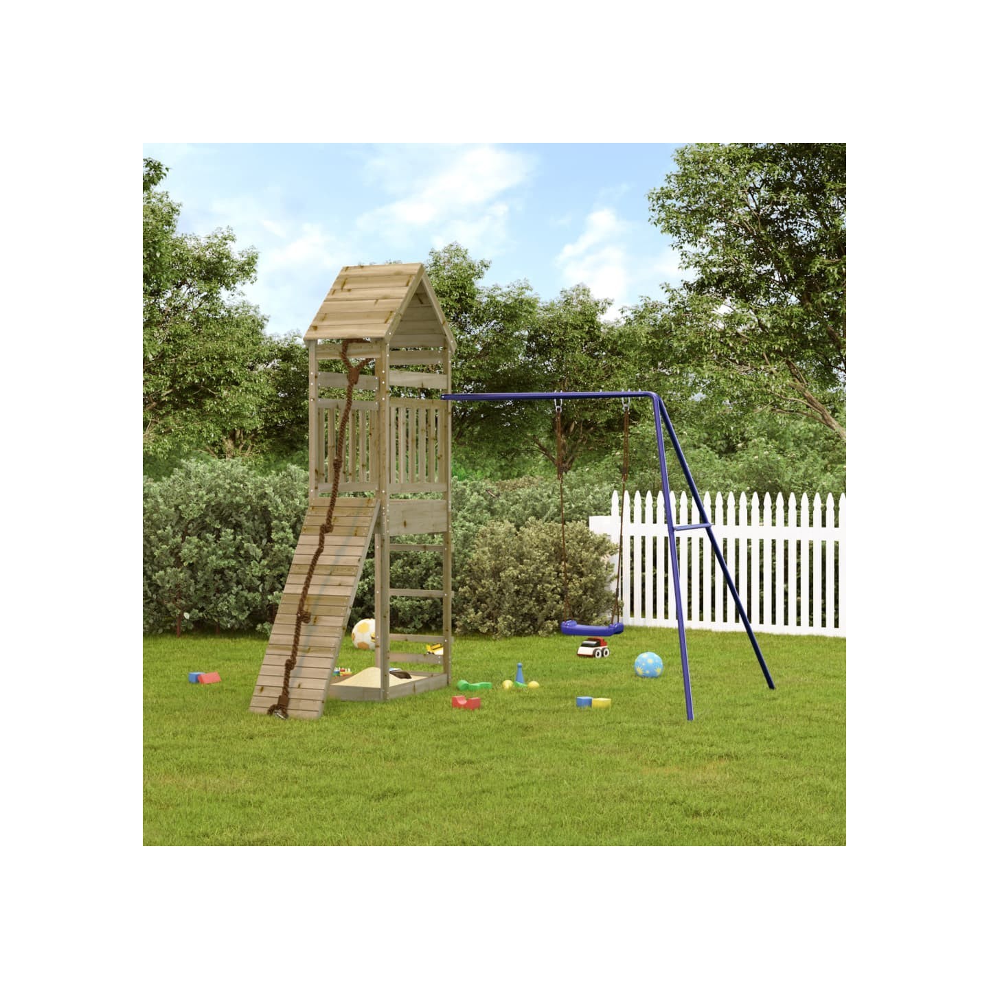 Aire de jeux d'extérieur bois de pin imprégné