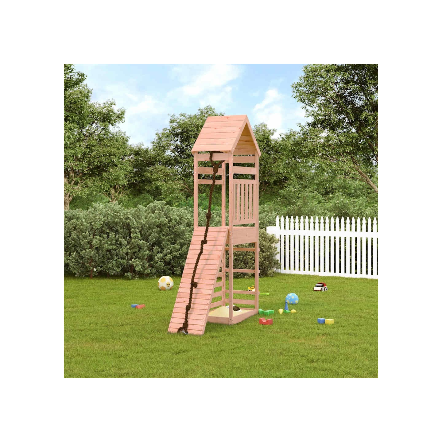 Maisonnette de jeu avec mur d'escalade bois massif Douglas
