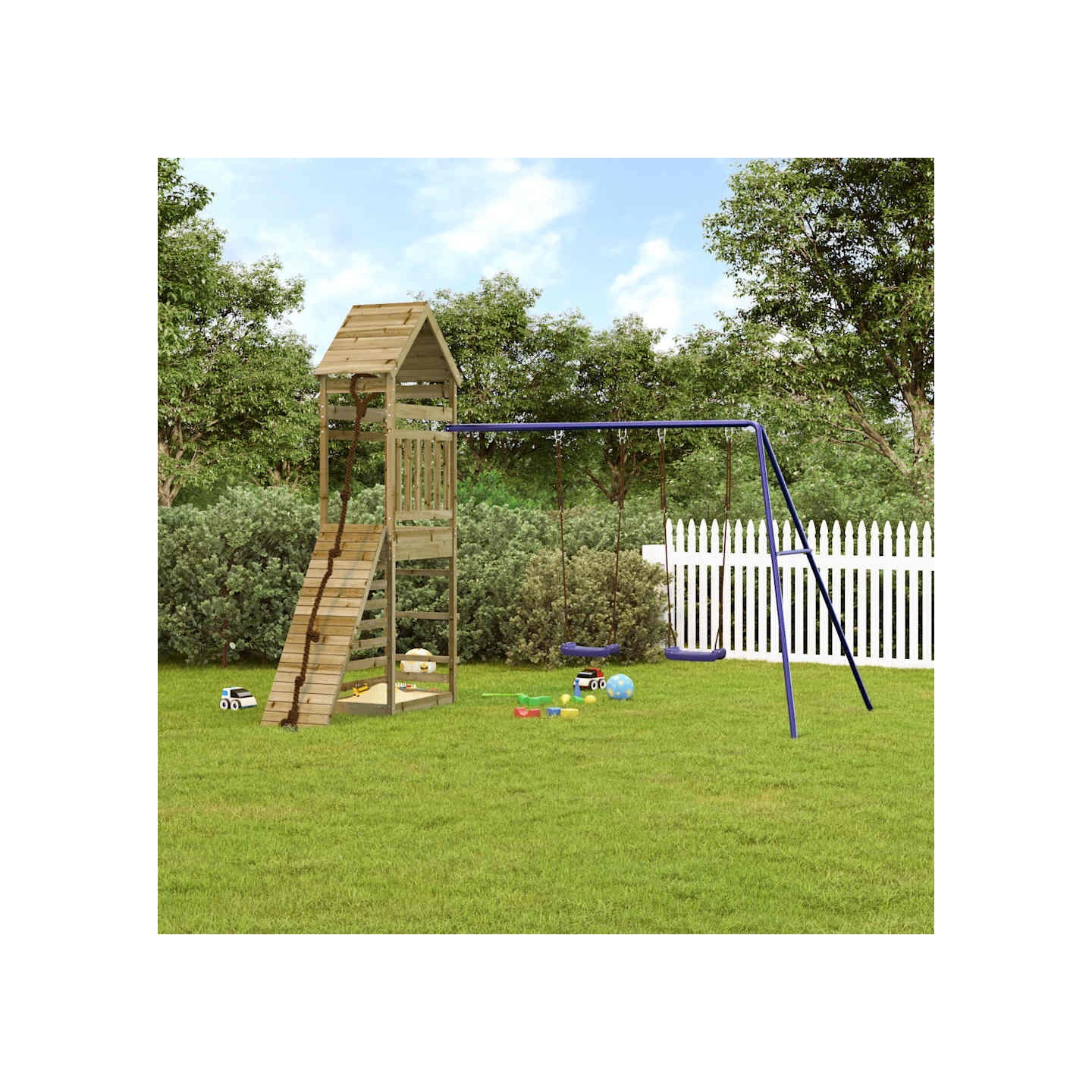 Aire de jeux d'extérieur bois de pin imprégné