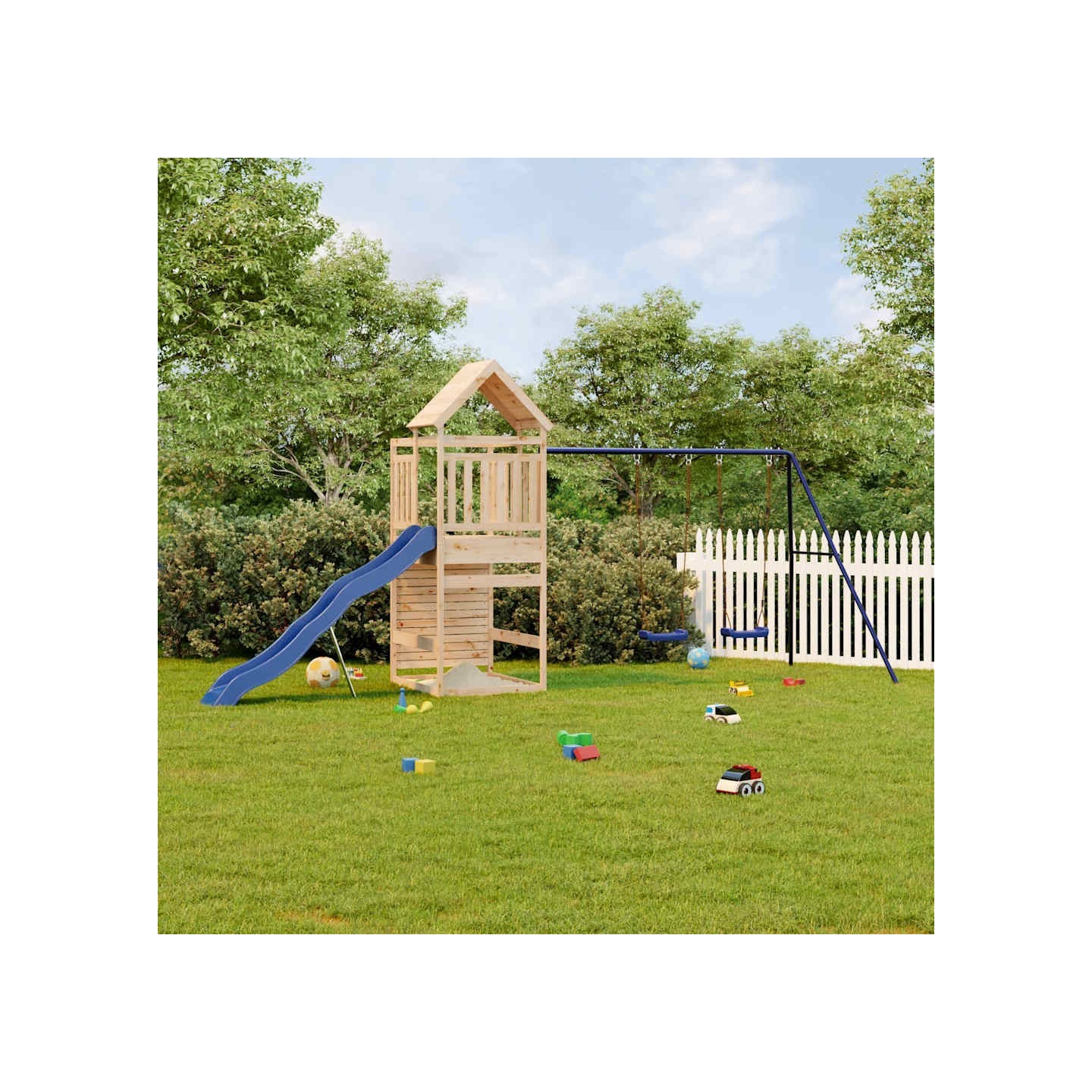 Aire de jeux d'extérieur bois de pin massif