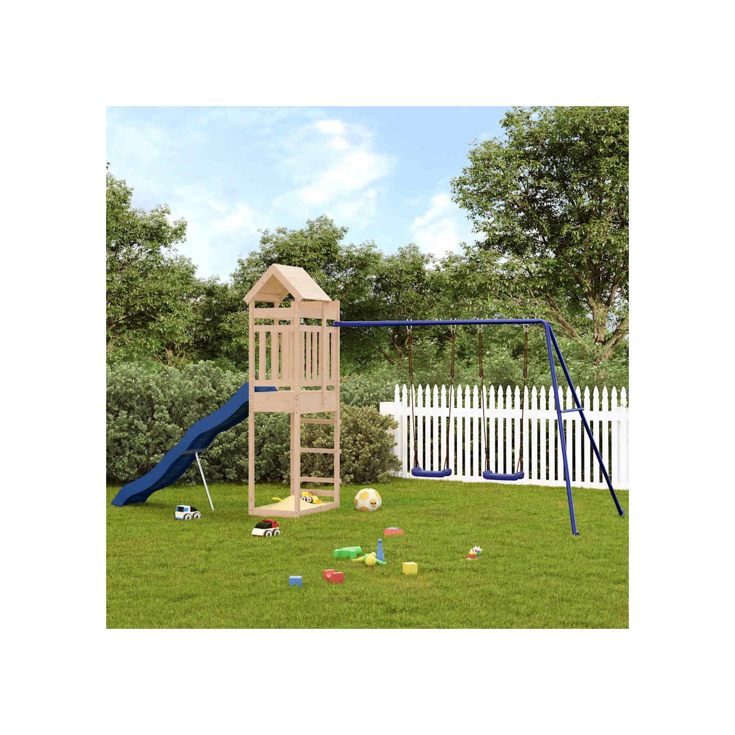 Aire de jeux d'extérieur bois de pin massif