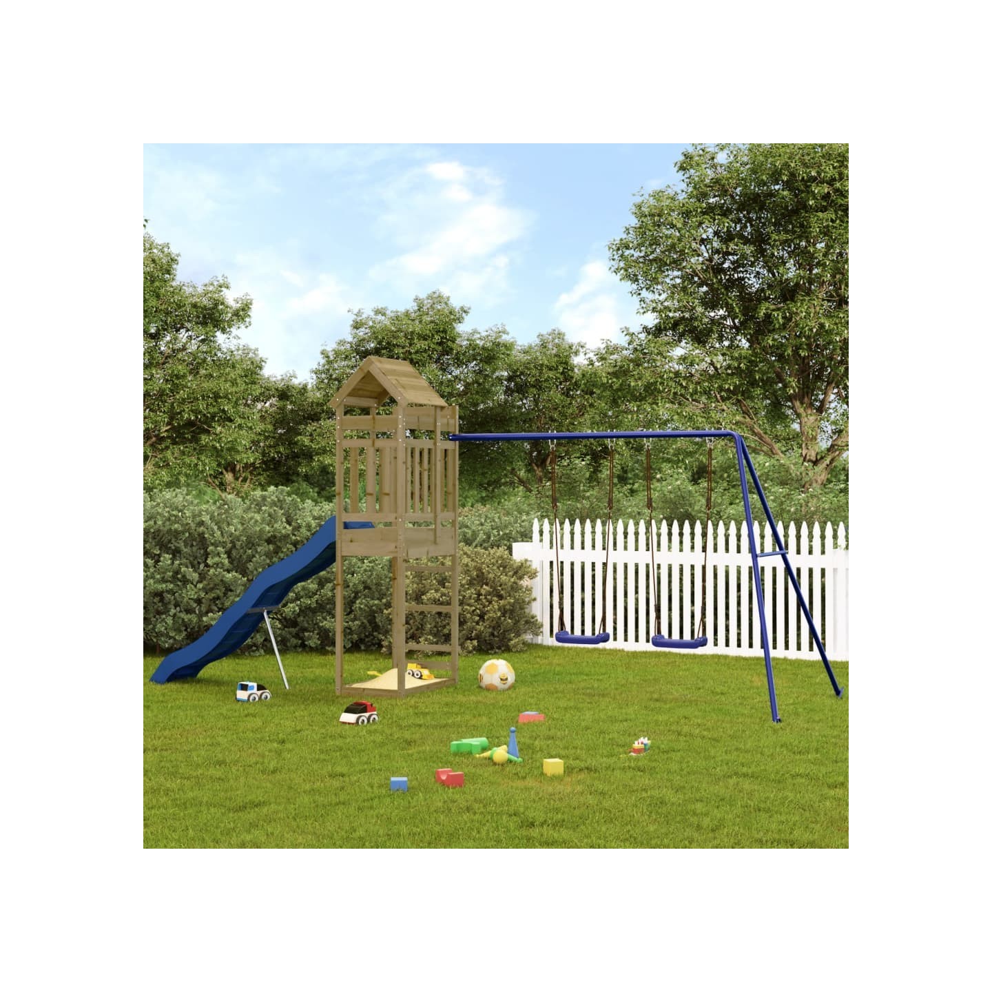 Aire de jeux d'extérieur bois de pin imprégné