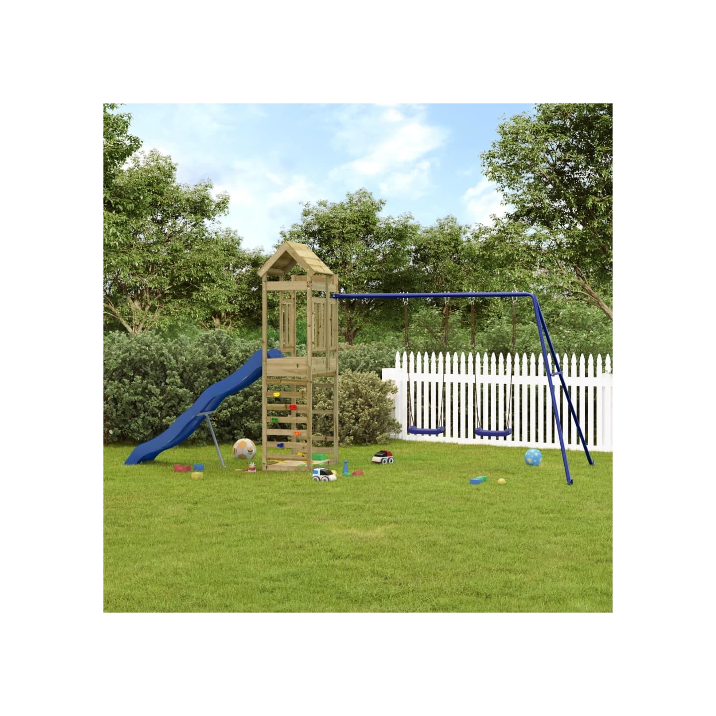Aire de jeux d'extérieur bois de pin imprégné