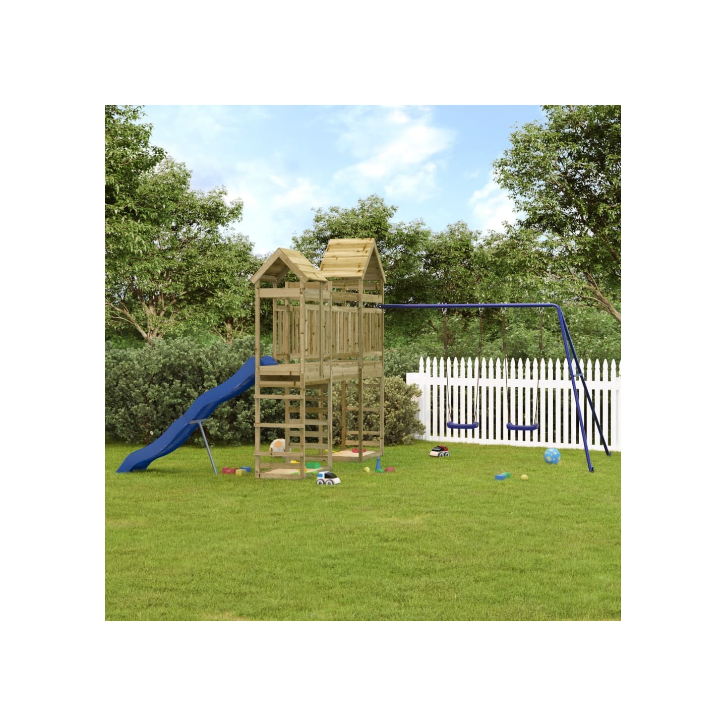 Aire de jeux d'extérieur bois de pin imprégné