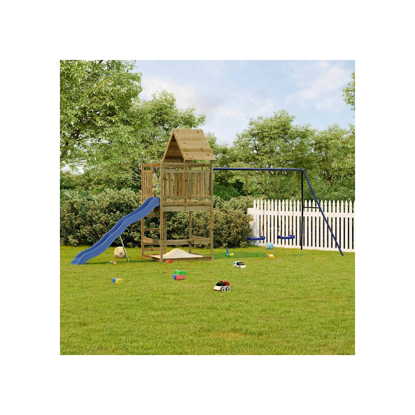 Aire de jeux d'extérieur bois de pin imprégné