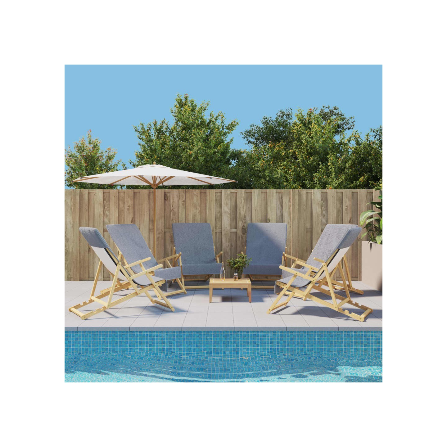 Serviettes de plage 6 pcs gris 60x135 cm tissu 400 GSM