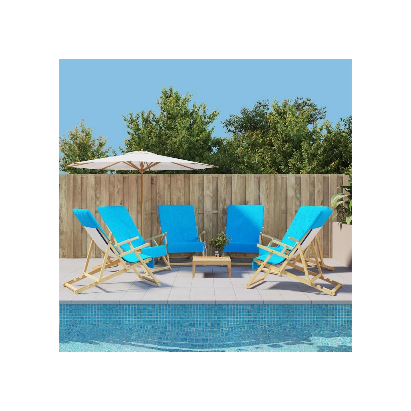Serviettes de plage 6 pcs turquoise 60x135 cm tissu 400 GSM