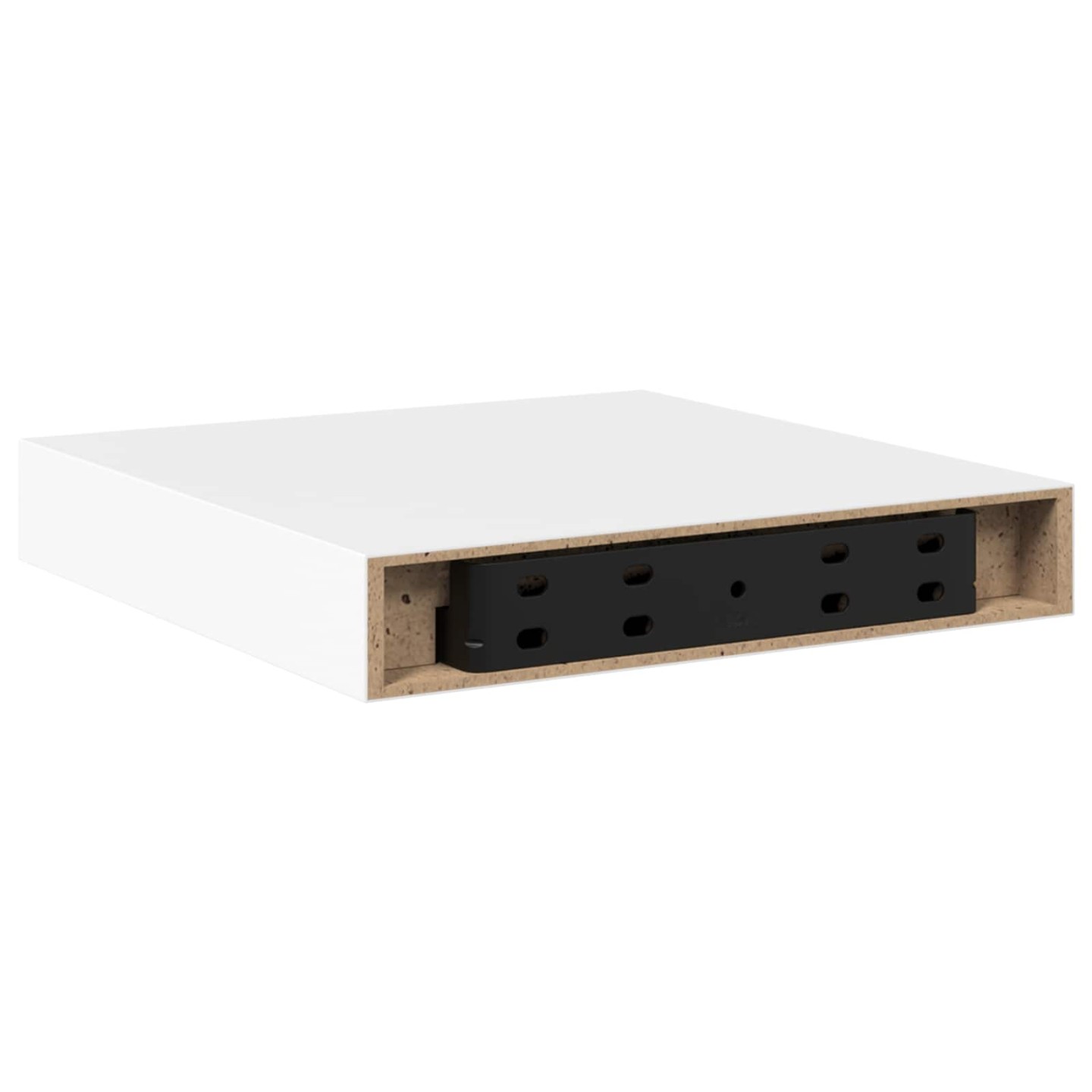 Étagères murales flottantes 2 pcs blanc 23x23,5x3,8 cm MDF