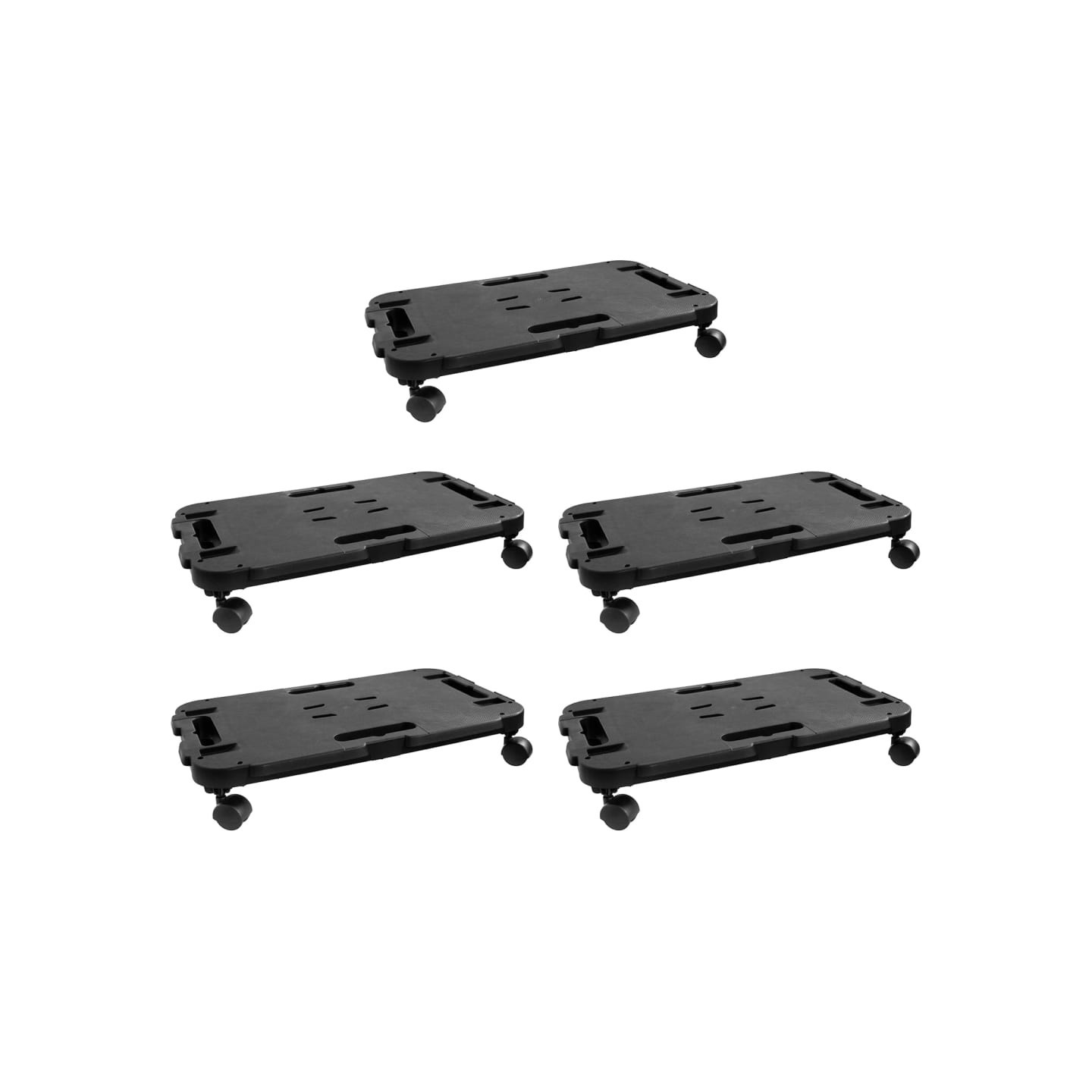 Chariots de transport 5 pcs noir polypropylène 200 kg