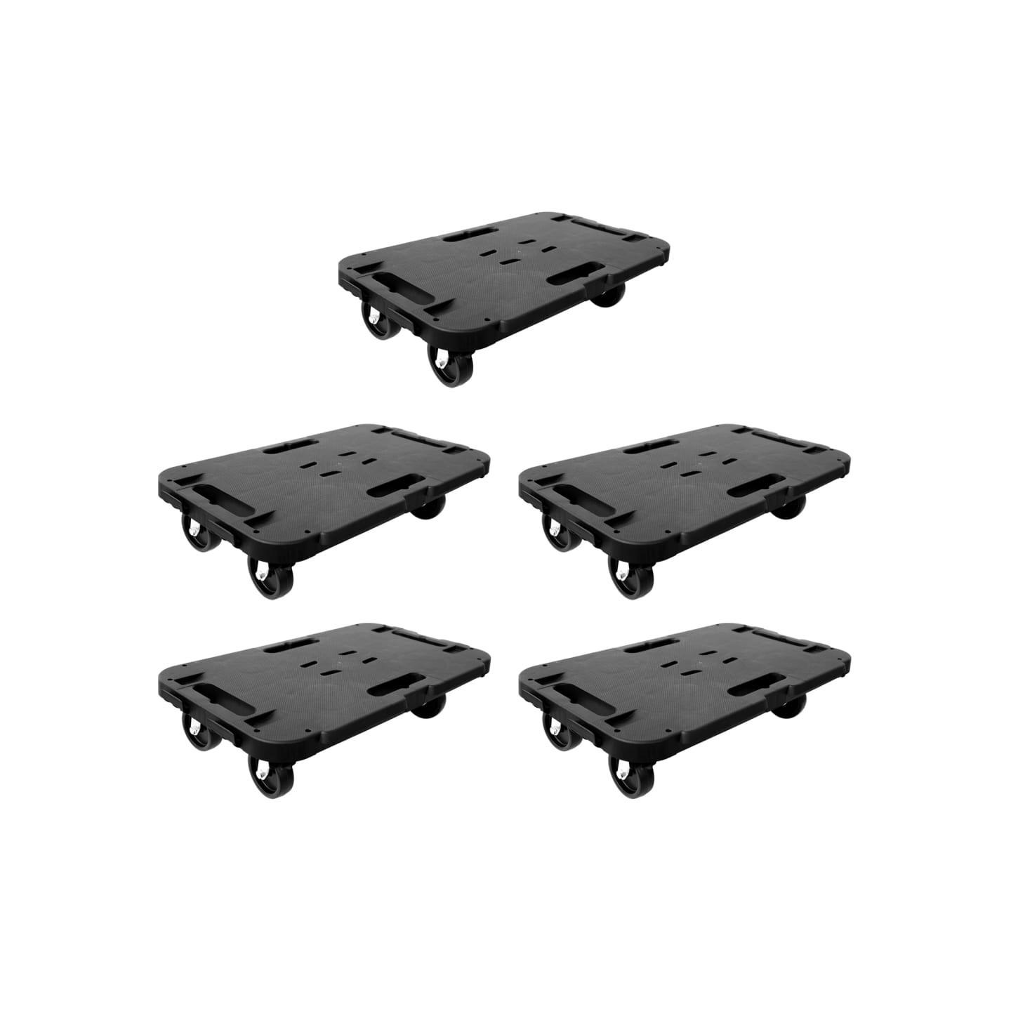 Chariots de transport 5 pcs noir polypropylène 300 kg