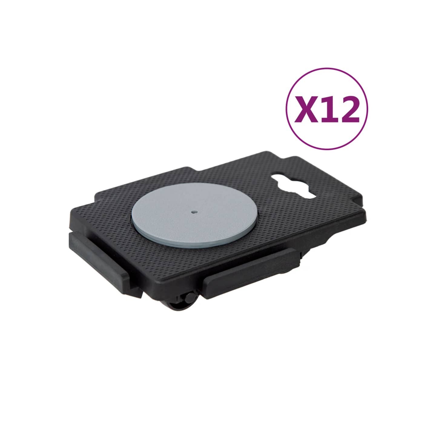Chariots de déménagement à 8 roues 12 pcs noir PP 150 kg