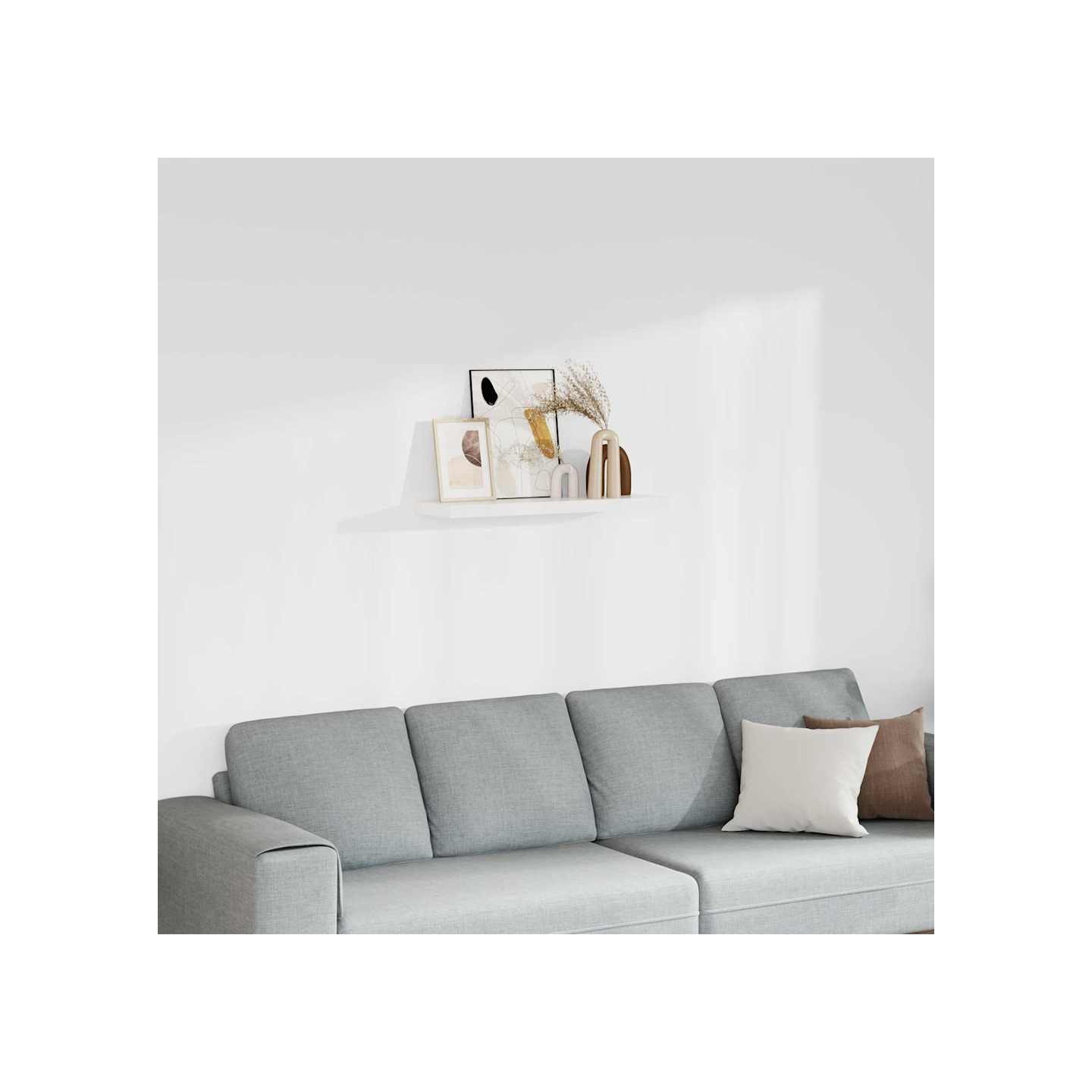 Étagère flottante murale blanc 80x23,5x3,8 cm MDF
