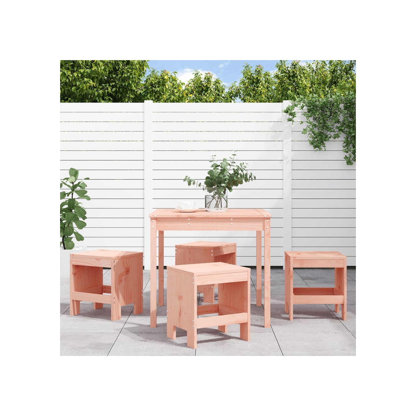 Ensemble à manger de jardin 5pcs bois massif Douglas