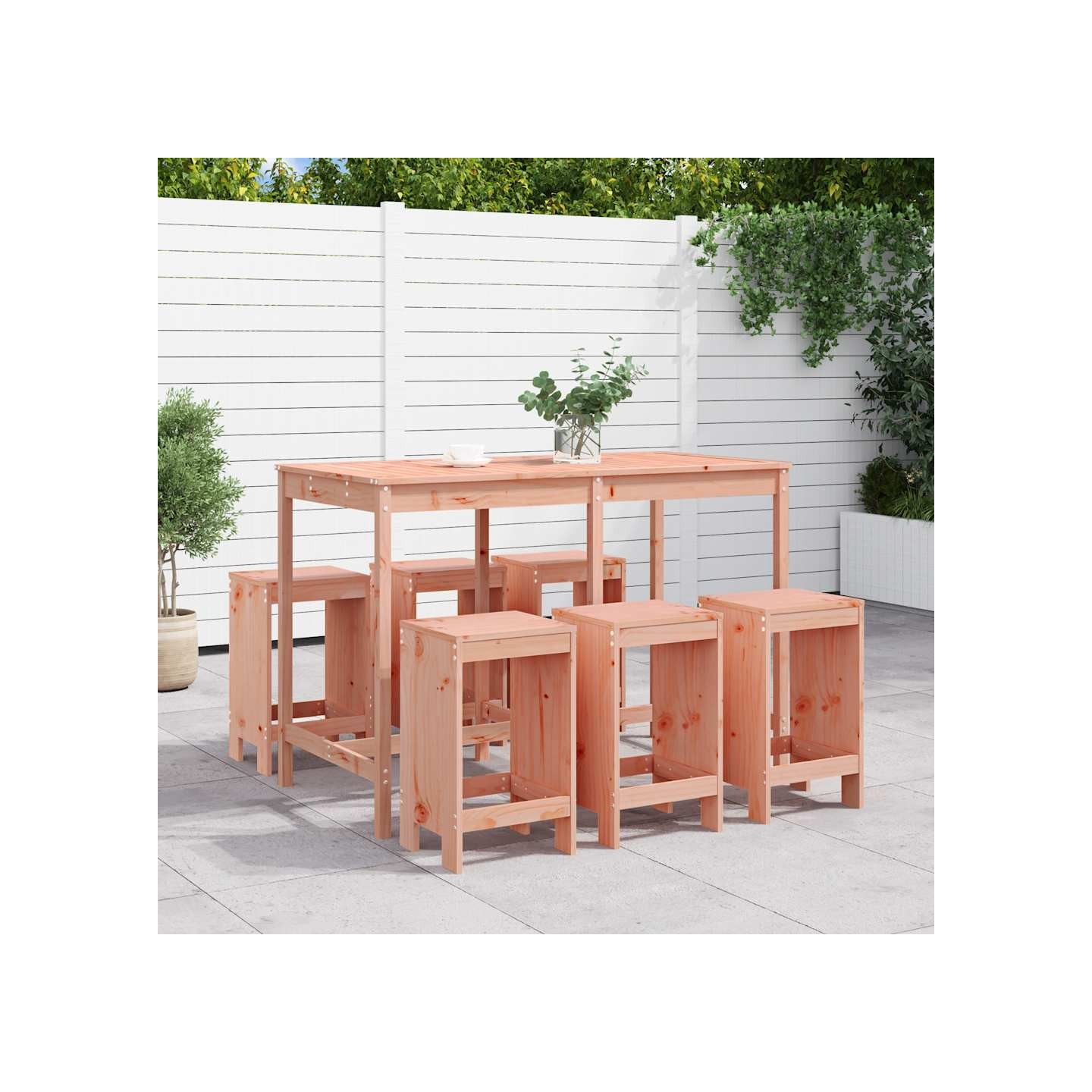 Ensemble de bar de jardin 7 pcs bois massif douglas