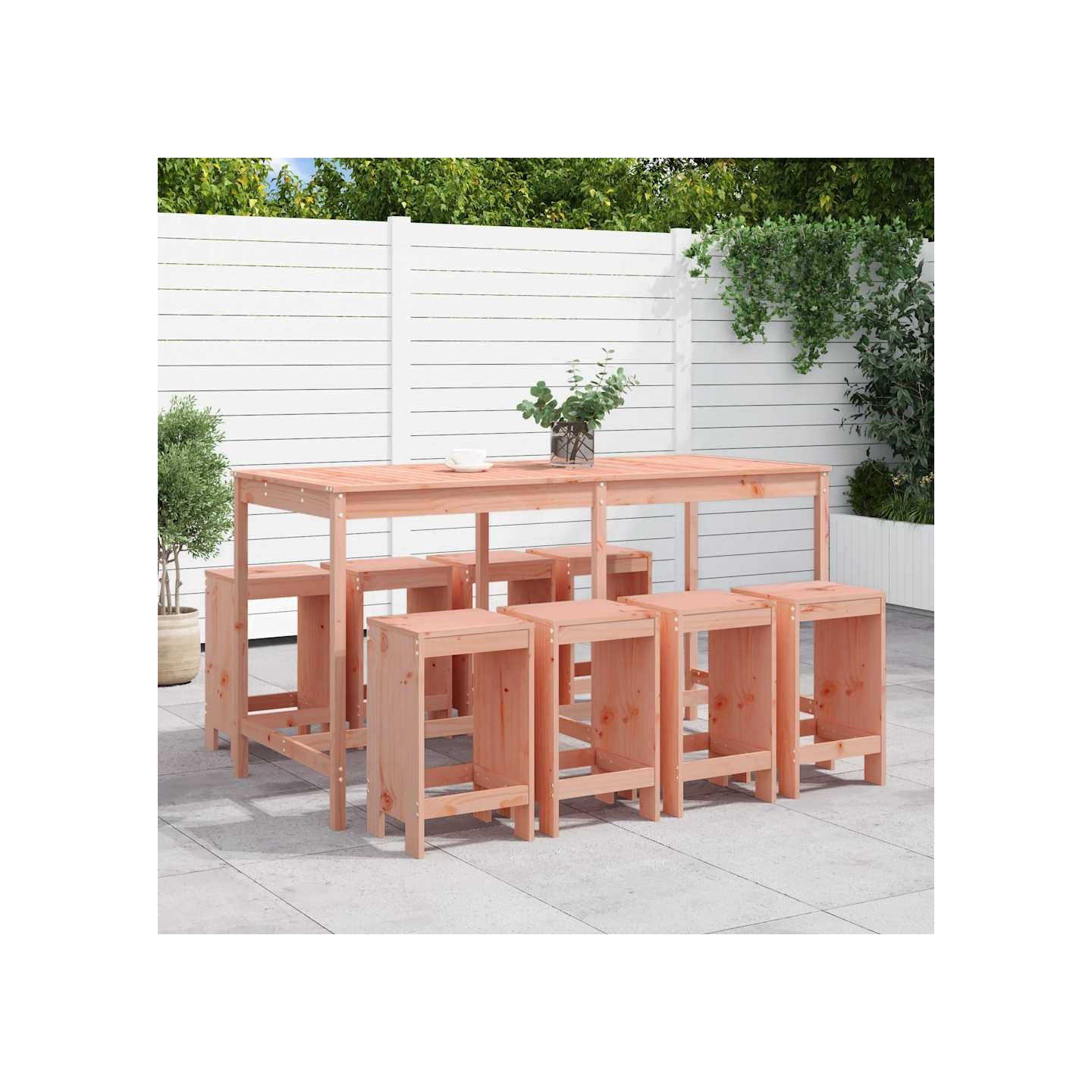 Ensemble de bar de jardin 9 pcs bois massif douglas