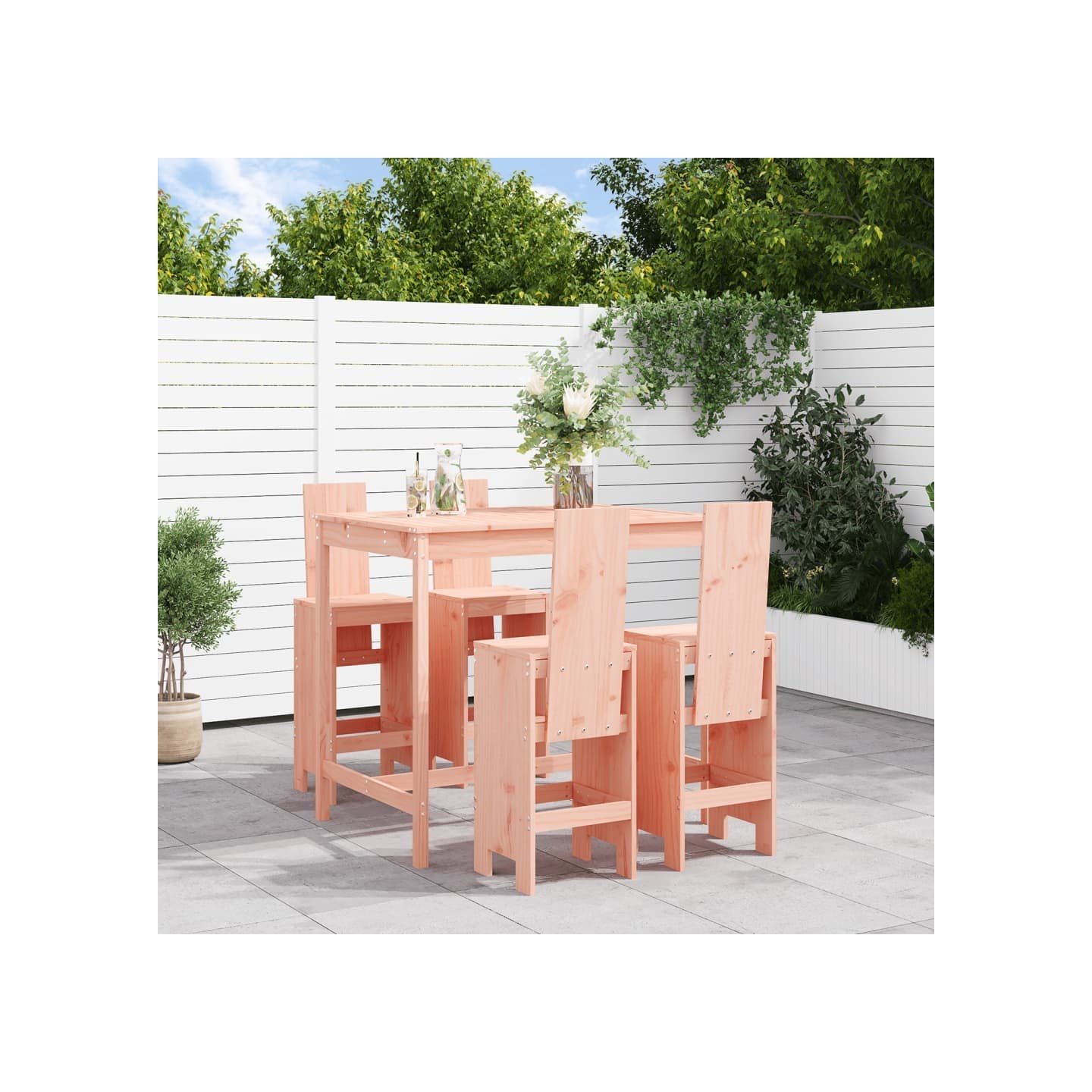 Ensemble de bar de jardin 5 pcs bois massif de Douglas