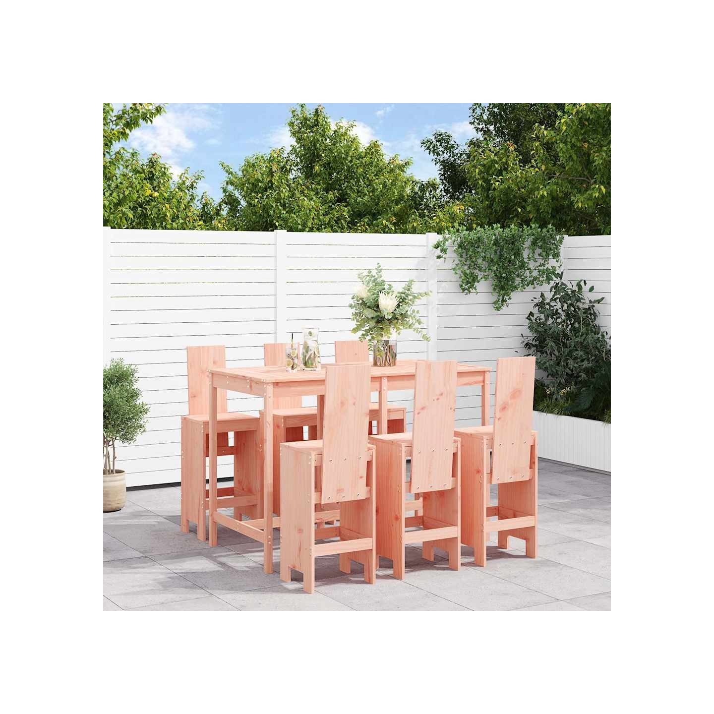 Ensemble de bar de jardin 7 pcs bois massif douglas