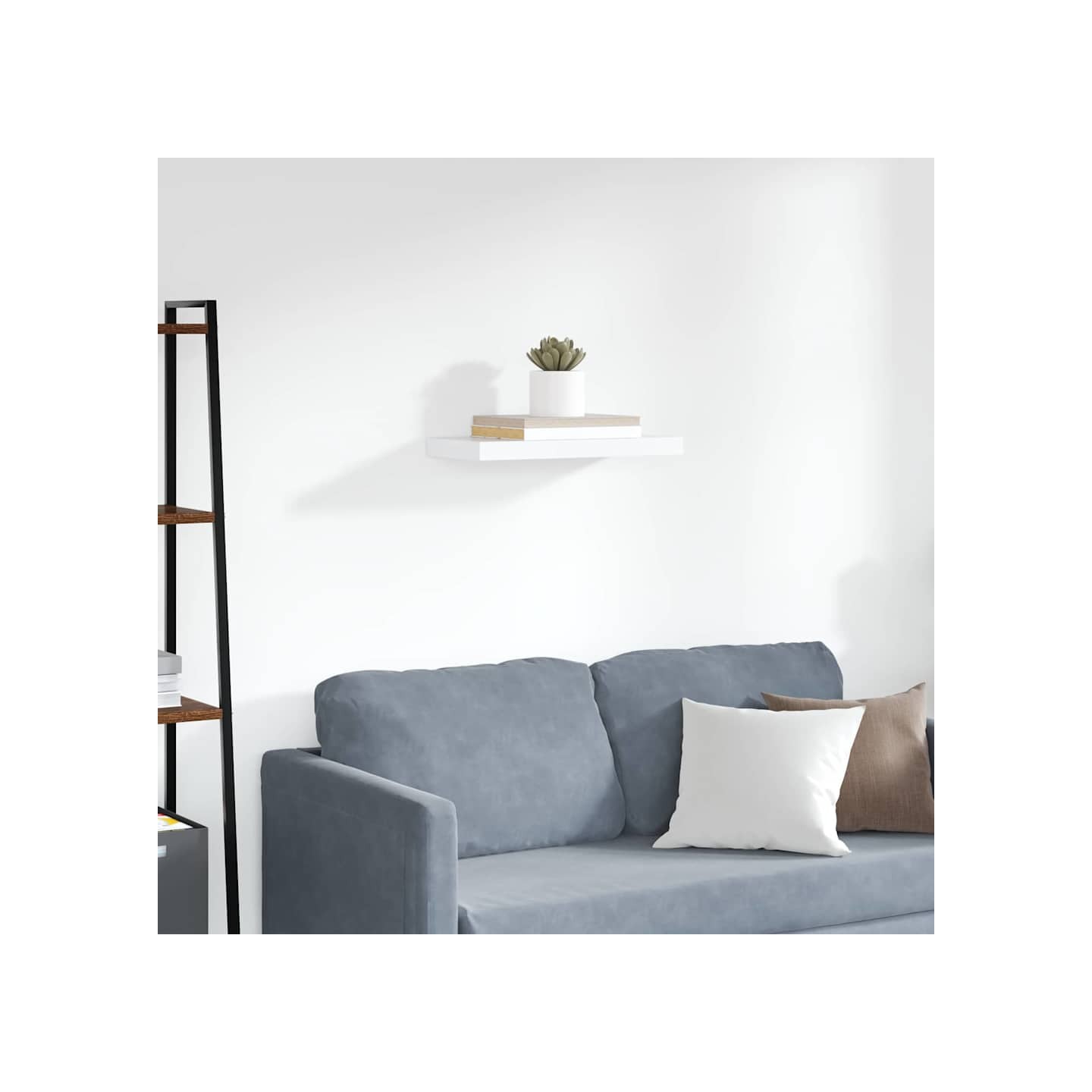 Étagère murale flottante blanc 50x23,5x3,8 cm MDF