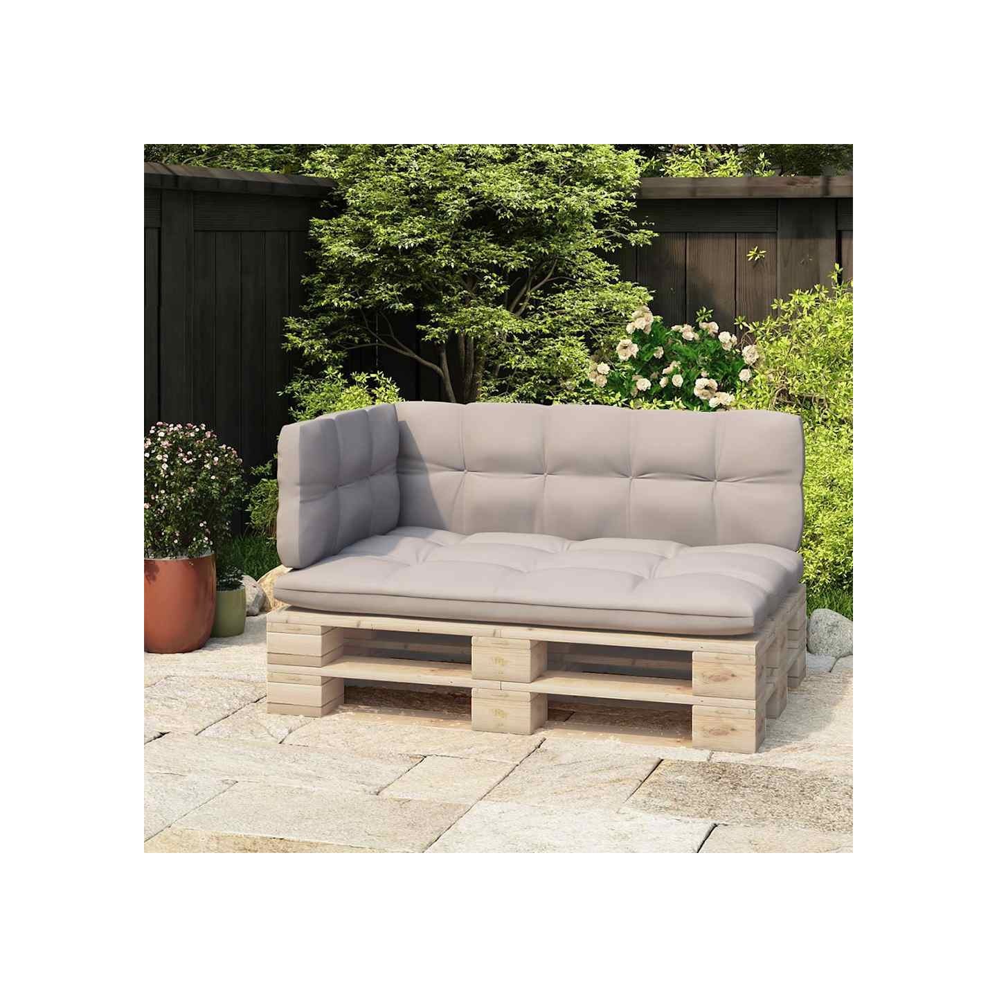 Dossier pour canapé palette Noir 110 cm Fer