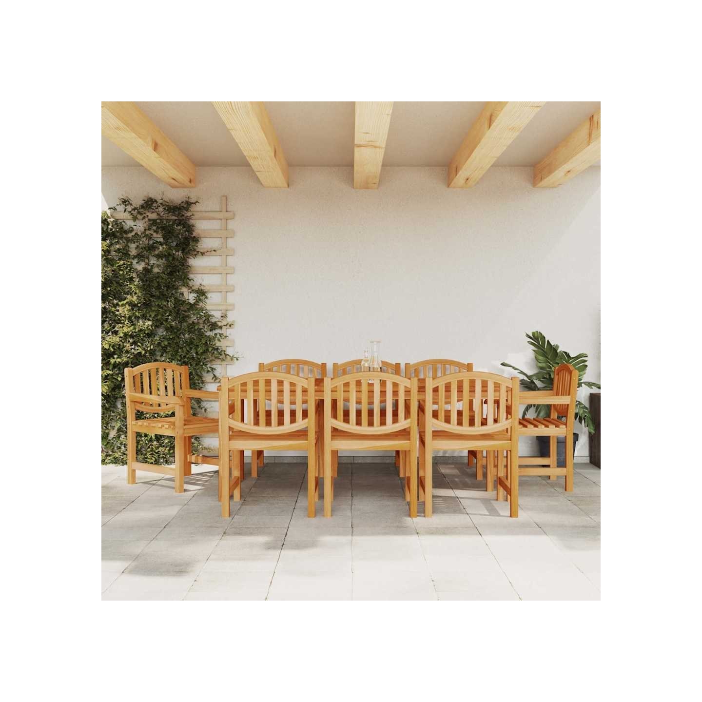 Chaises de jardin lot de 8 58x59x88 cm bois massif de teck
