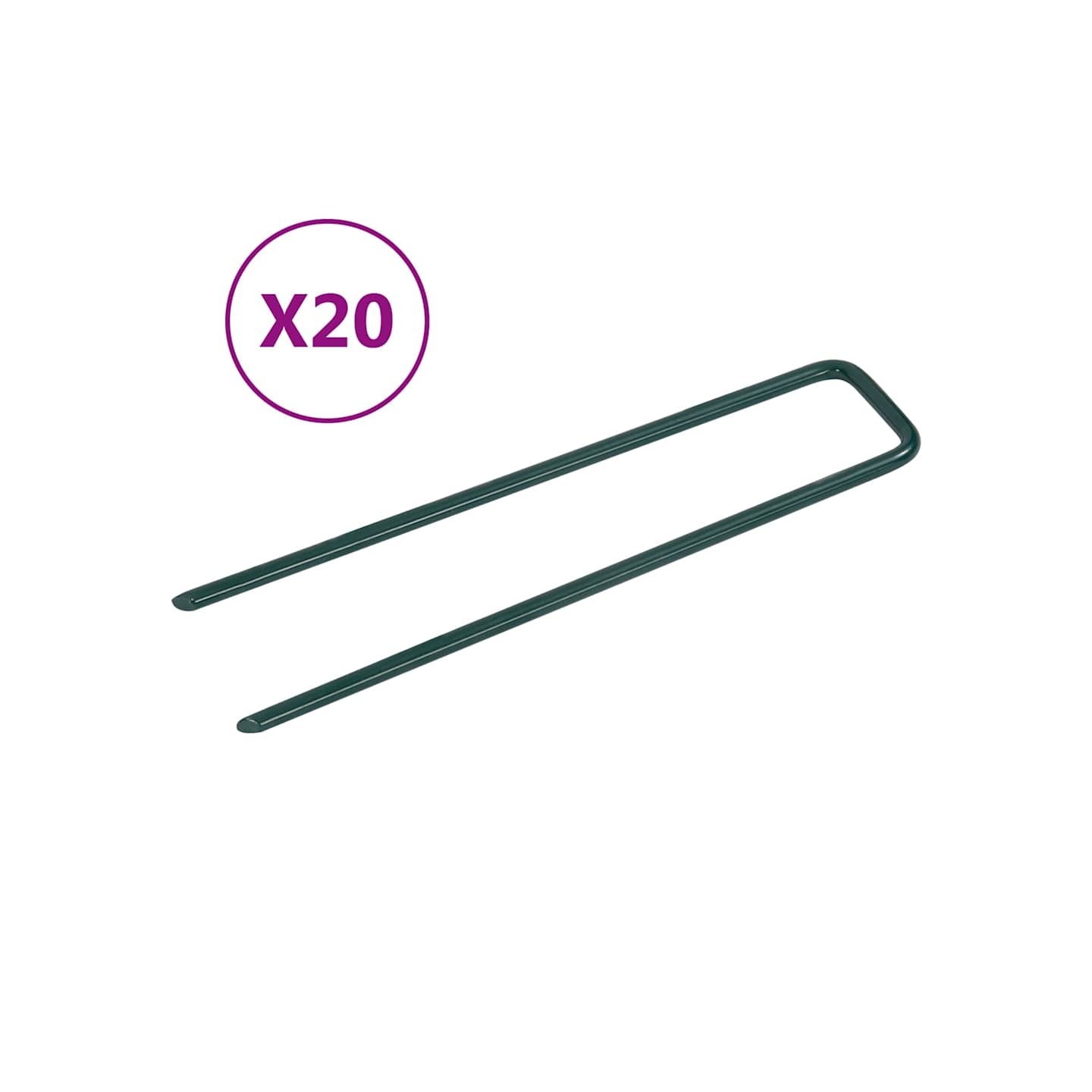 Clous pour gazon artificiel 20 pcs Forme de U Fer