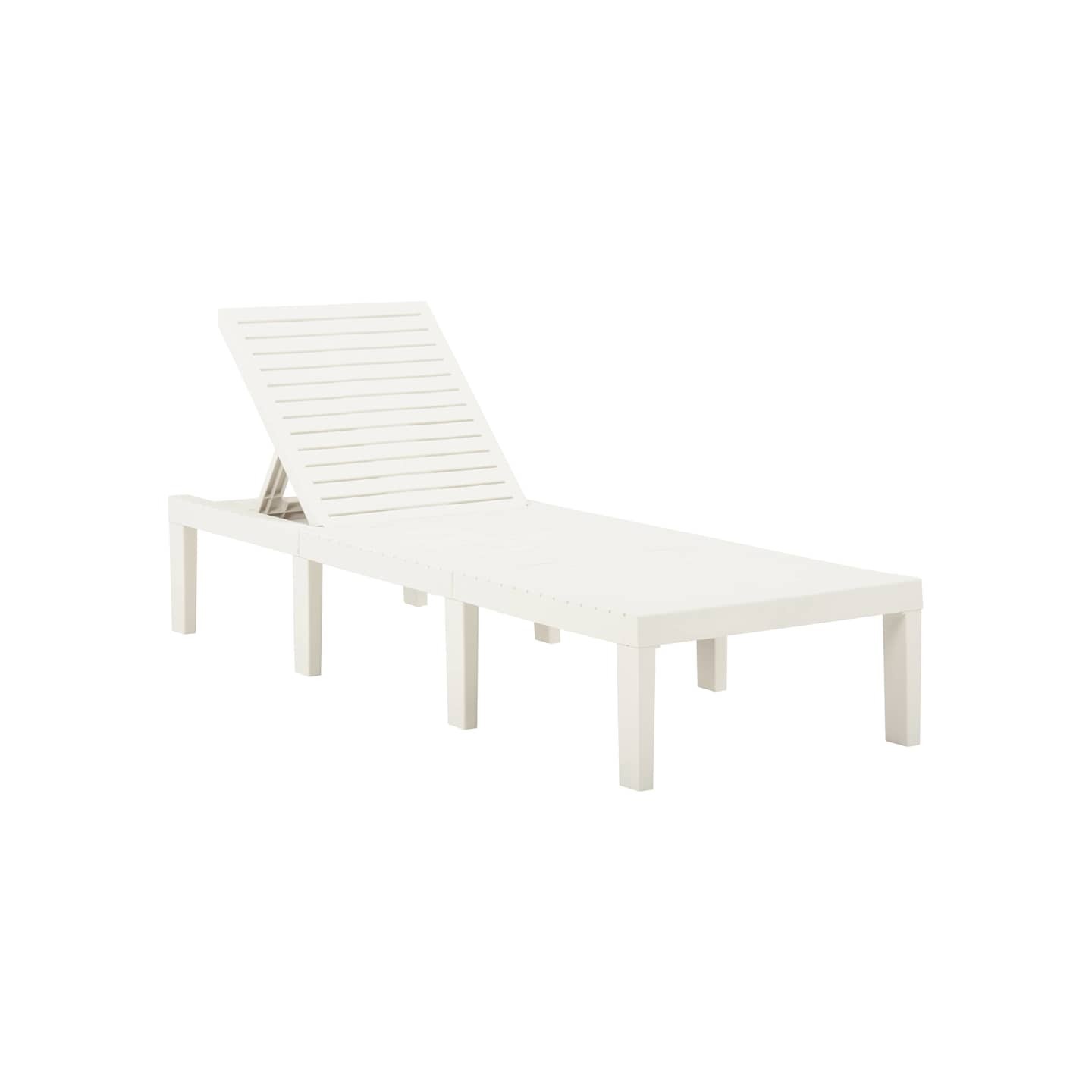 Chaise longue plastique blanc