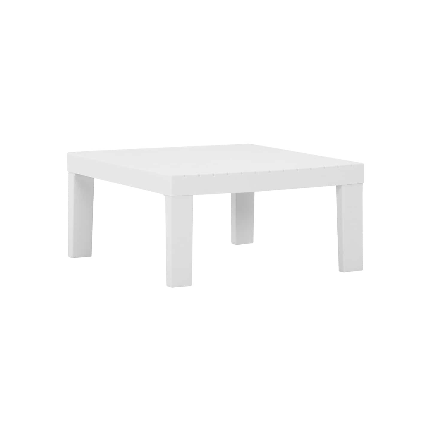 Table de salon de jardin Plastique blanc