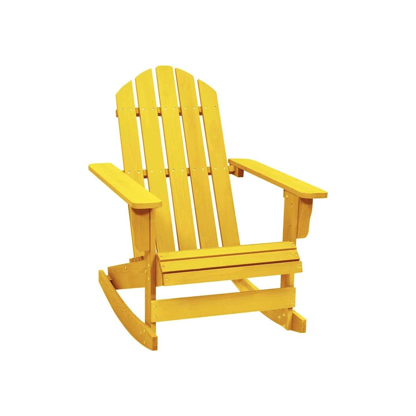 Chaise à bascule de jardin Adirondack bois de sapin jaune