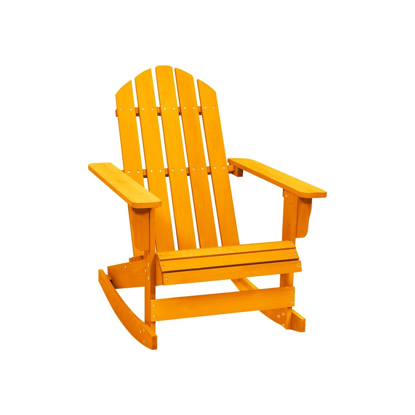 Chaise à bascule de jardin Adirondack bois de sapin orange