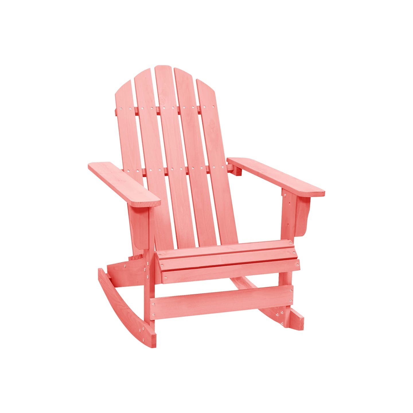 Chaise à bascule de jardin Adirondack bois de sapin massif rose