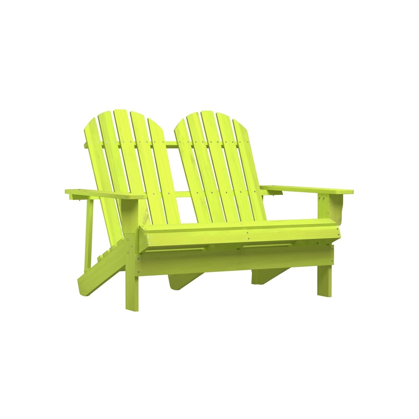 Chaise de jardin Adirondack 2 places bois de sapin massif vert