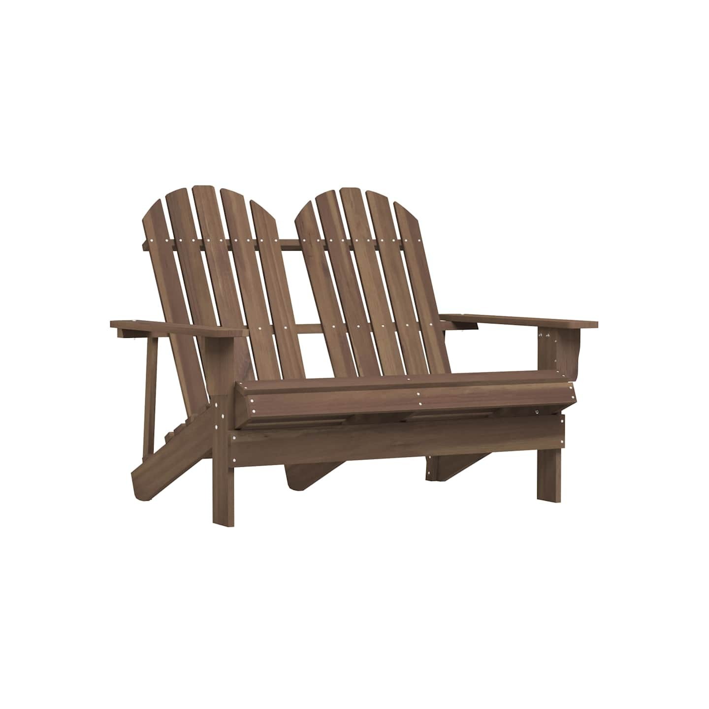 Chaise de jardin Adirondack 2 places bois sapin massif marron