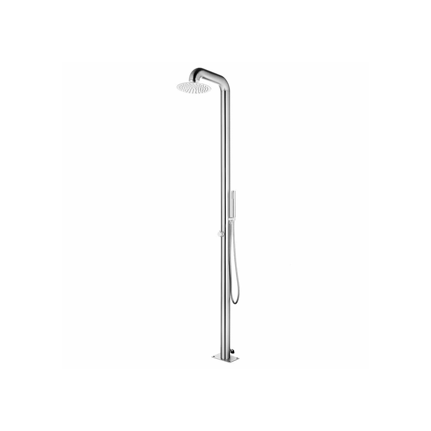 Douche de jardin 225 cm Acier inoxydable