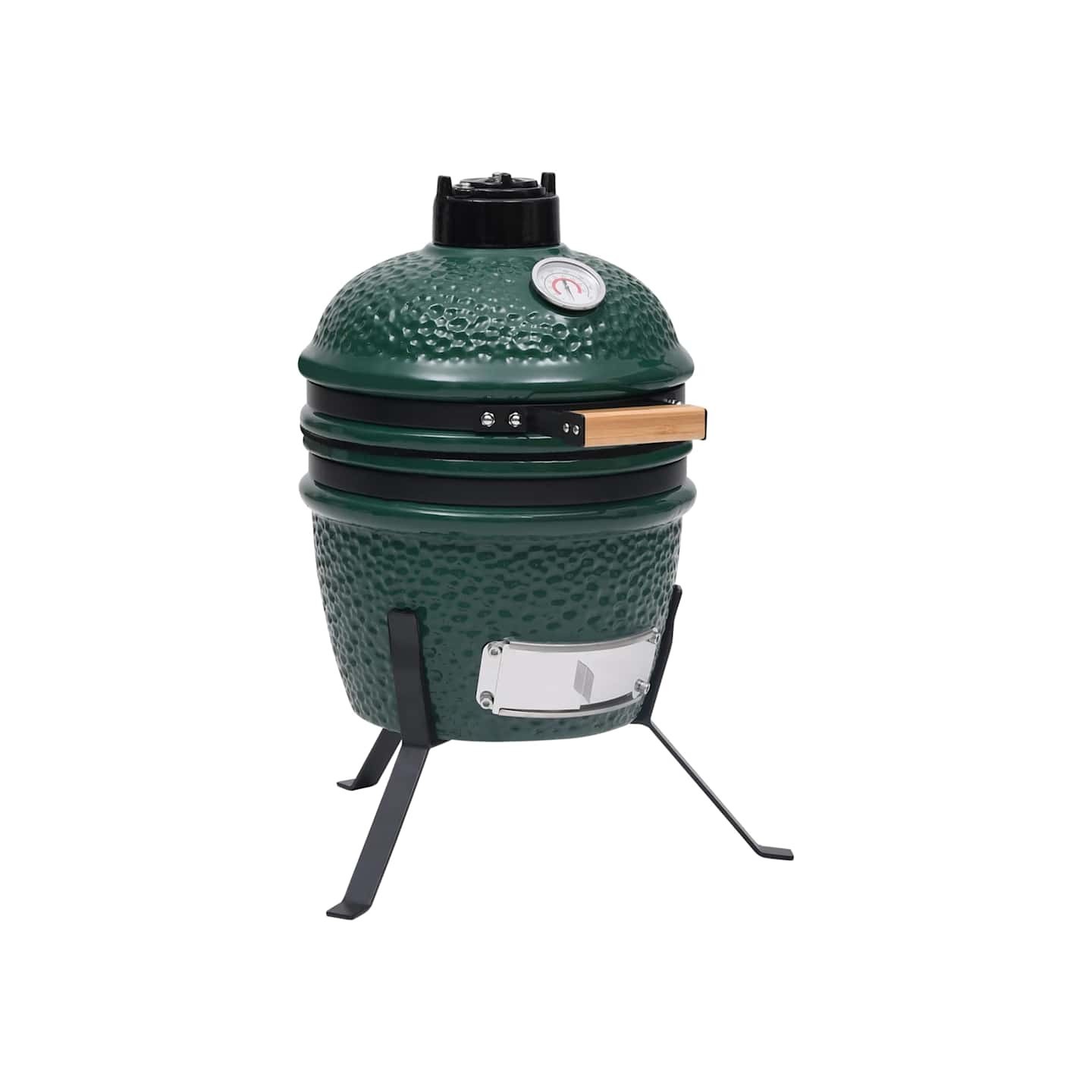 Barbecue à fumoir Kamado 2-en-1 Céramique 56 cm Vert