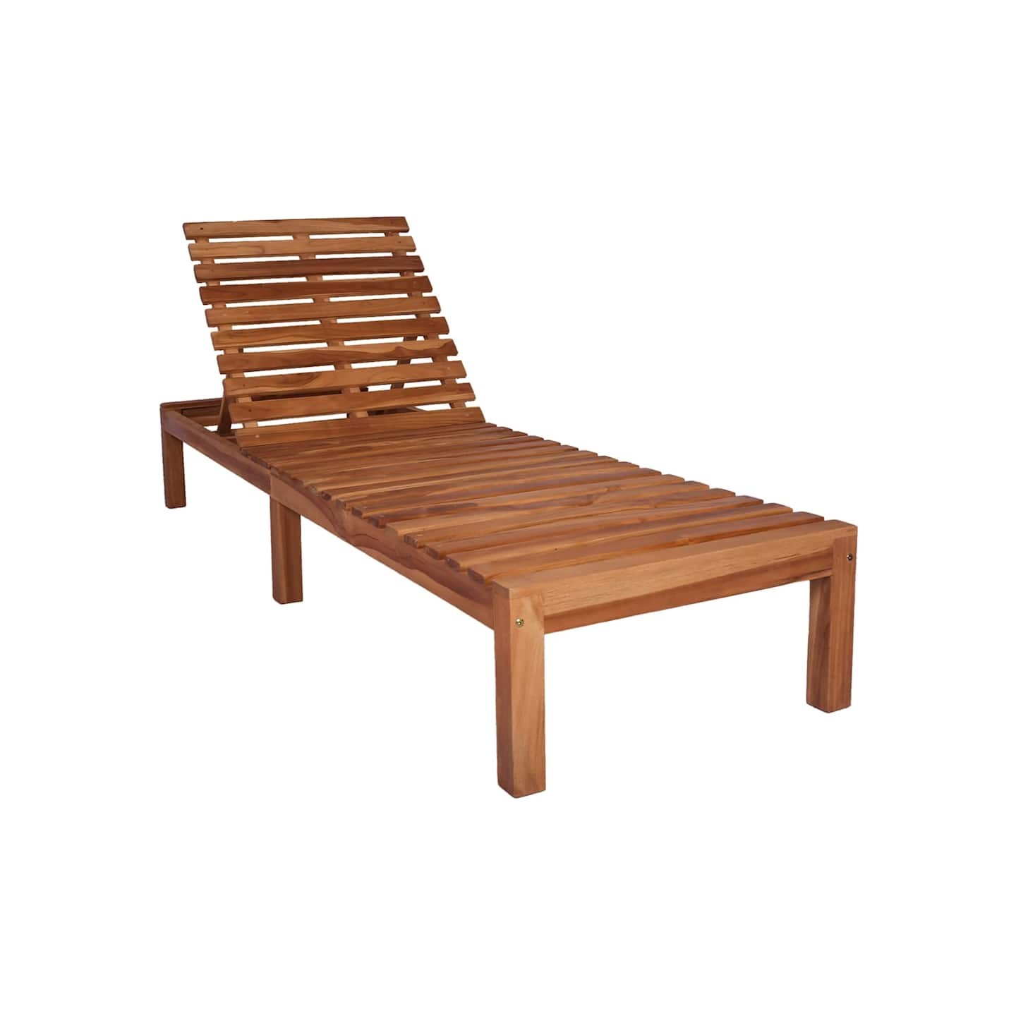 Chaise longue bois de teck solide