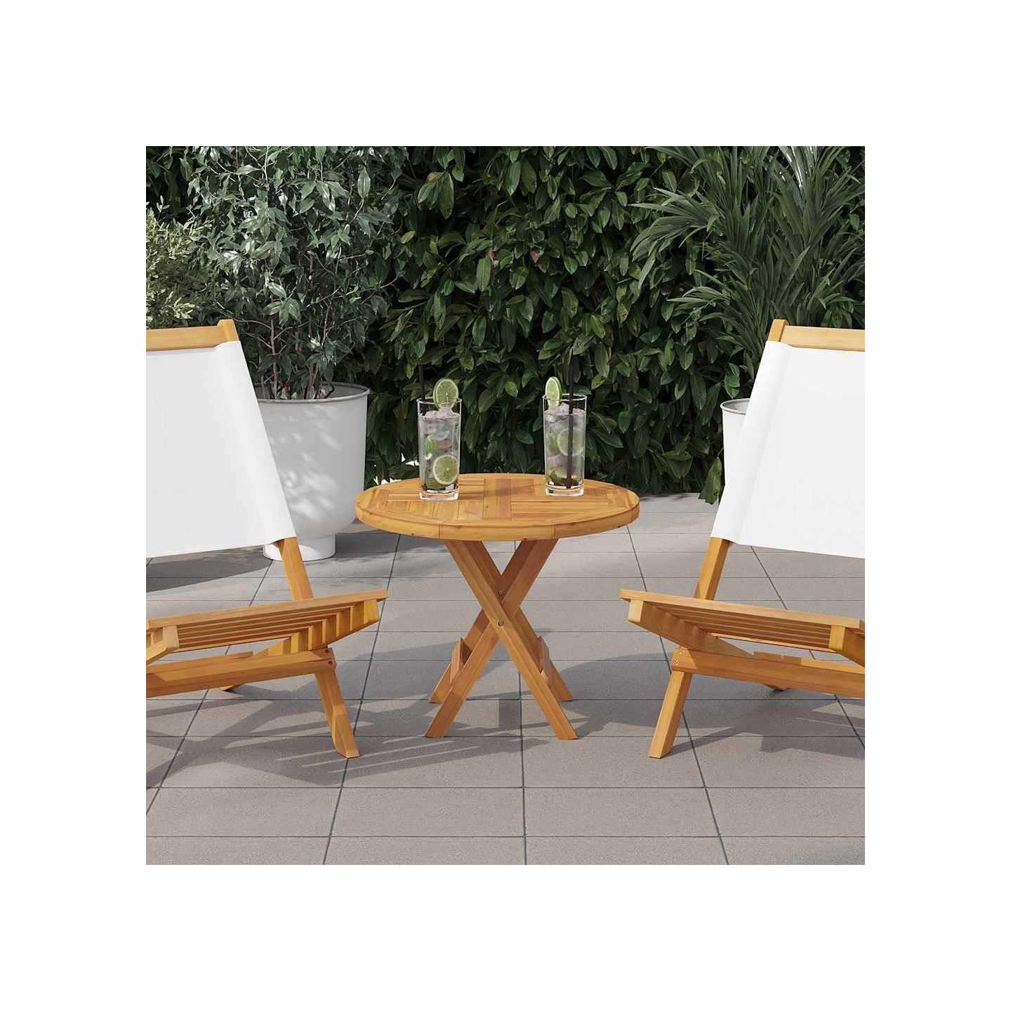 Dessus de table Bois de teck solide Rond 2,5 cm 50 cm