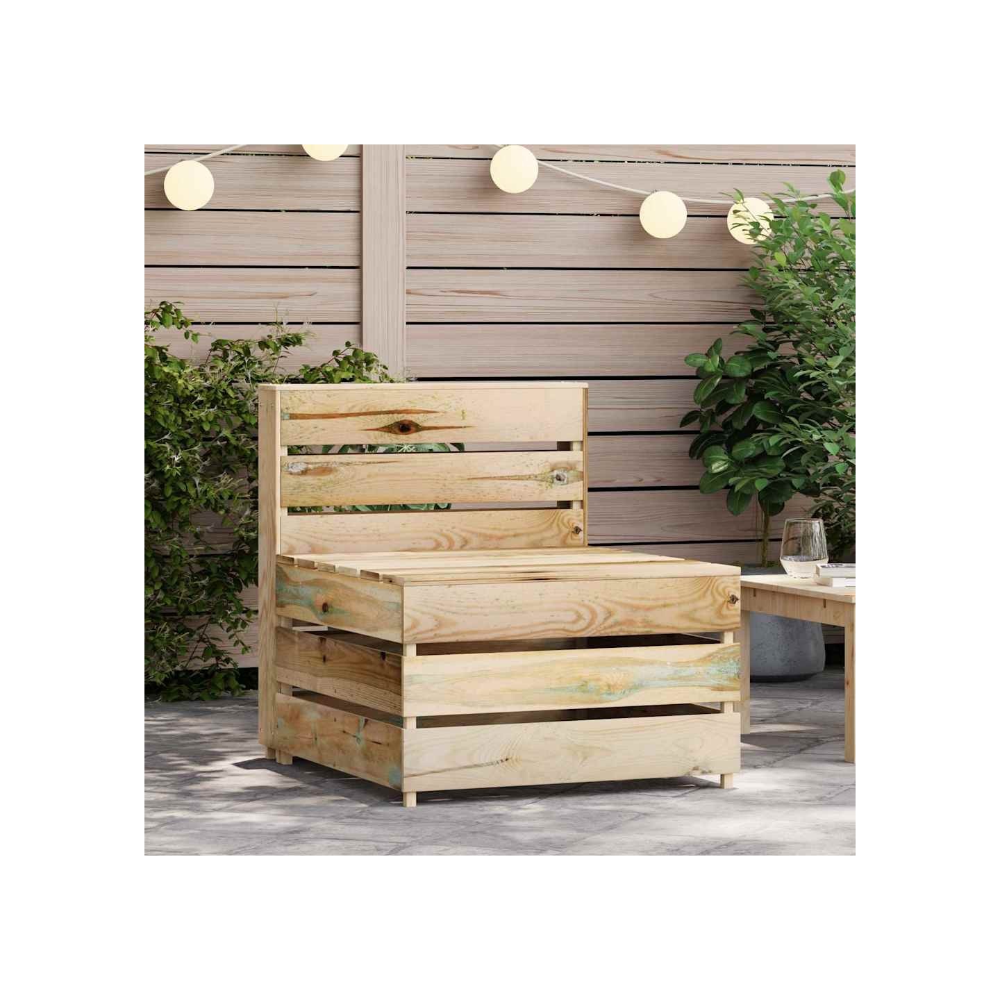 Canapé palette de milieu de jardin bois de pin imprégné