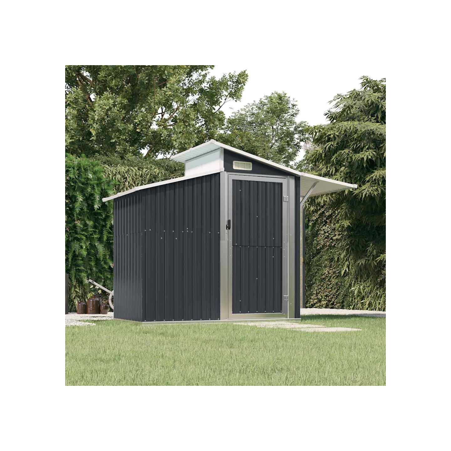 Abri de jardin Anthracite 270x130x208,5 cm Métal galvanisé