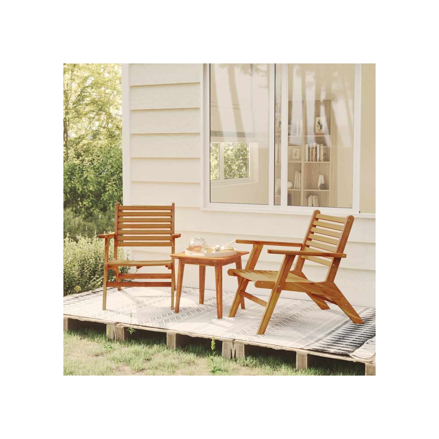 Mobilier de bistro 3 pcs Bois d'acacia solide