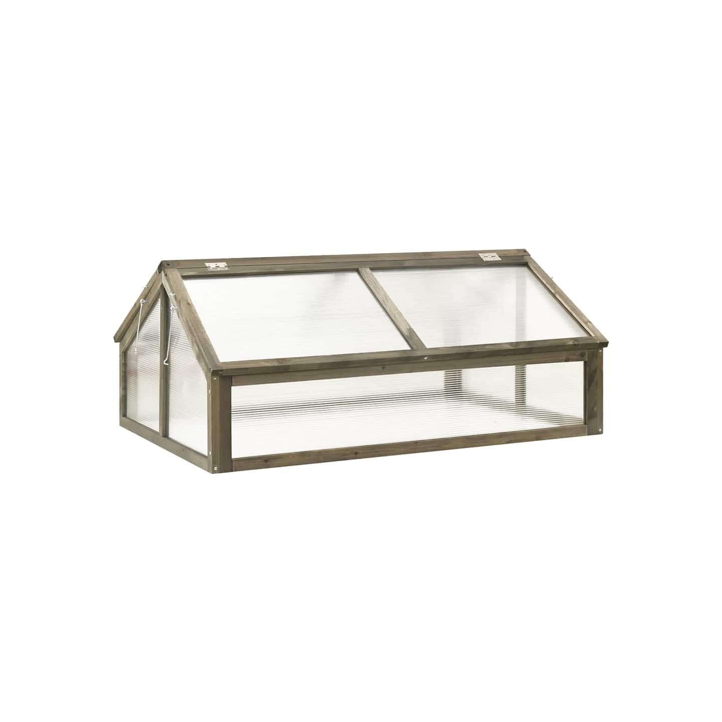 Serre Gris 114x80x50 cm Bois de sapin