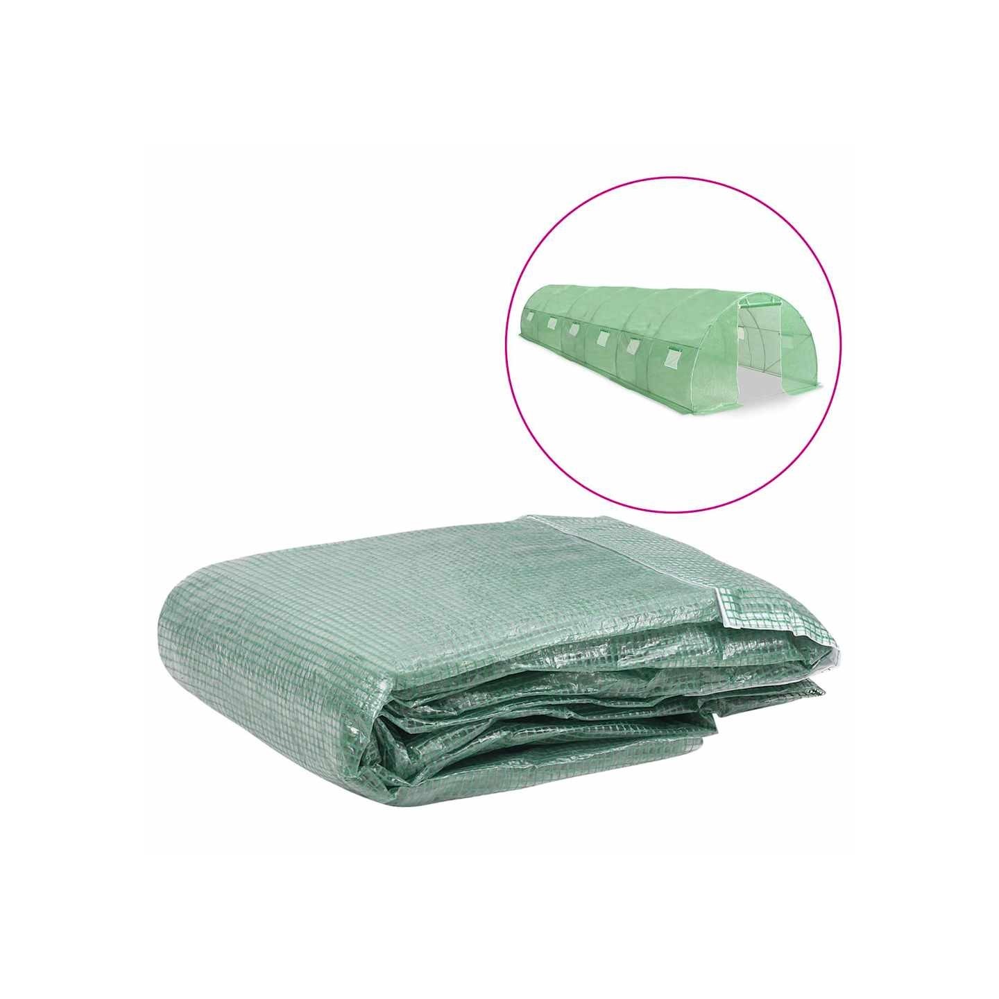 Couverture de remplacement de serre (27 m²) 300x900x200 cm Vert