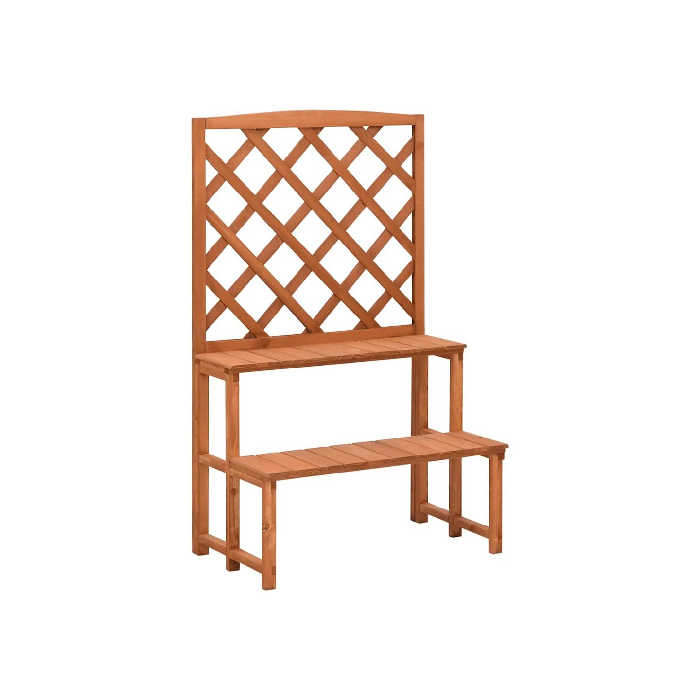 Support de plantes et treillis 70x42x115cm Bois de sapin massif